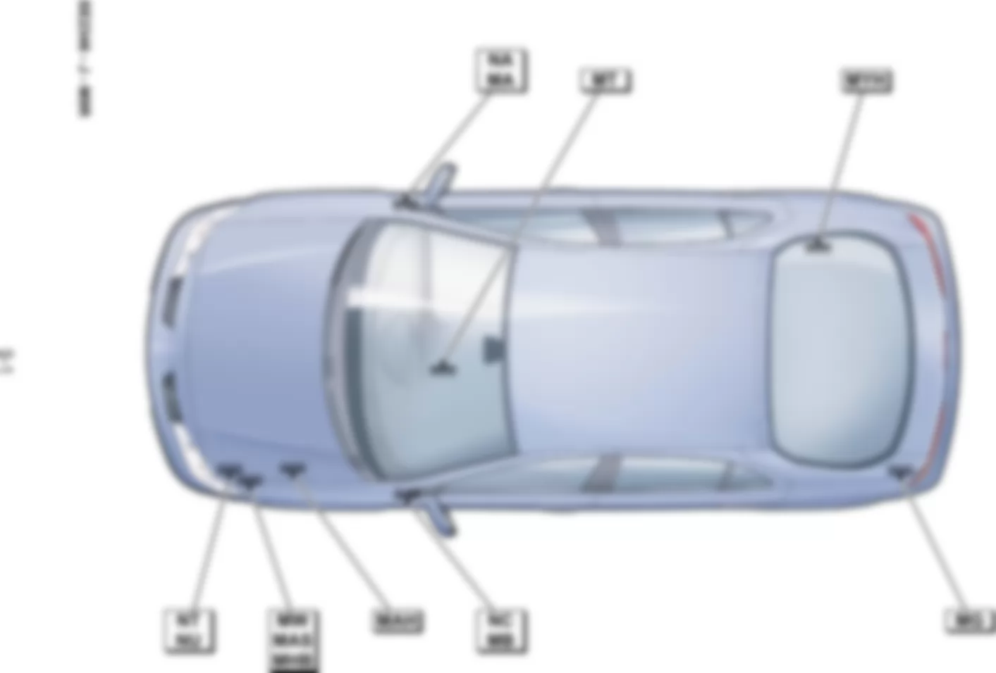 Расположение подключения масс Заземления для Renault Laguna II 2001-2008 2005-04-22